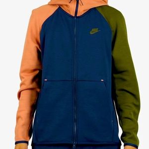 Nike | Jackets u0026 Coats | Pink Olive Green And Navy Blue Nike Tech Full Zip  Up Jacket | Poshmark